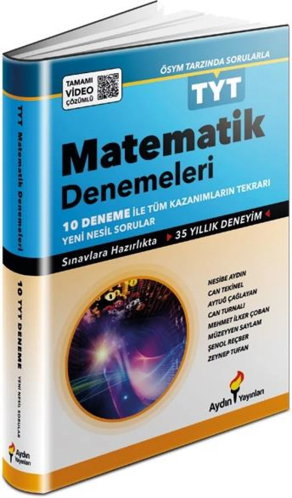Aydın Yayınları TYT Matematik Denemeleri 10 Adet ürün görseli 1