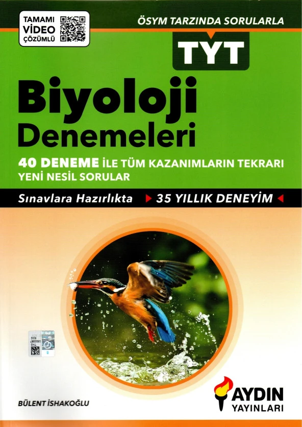 Aydın Yayınları TYT Biyoloji Denemeleri 40 Deneme ürün görseli 1