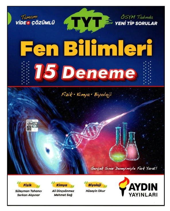 Aydın Yayınları TYT Fen Bilimleri 15 Deneme ürün görseli 1