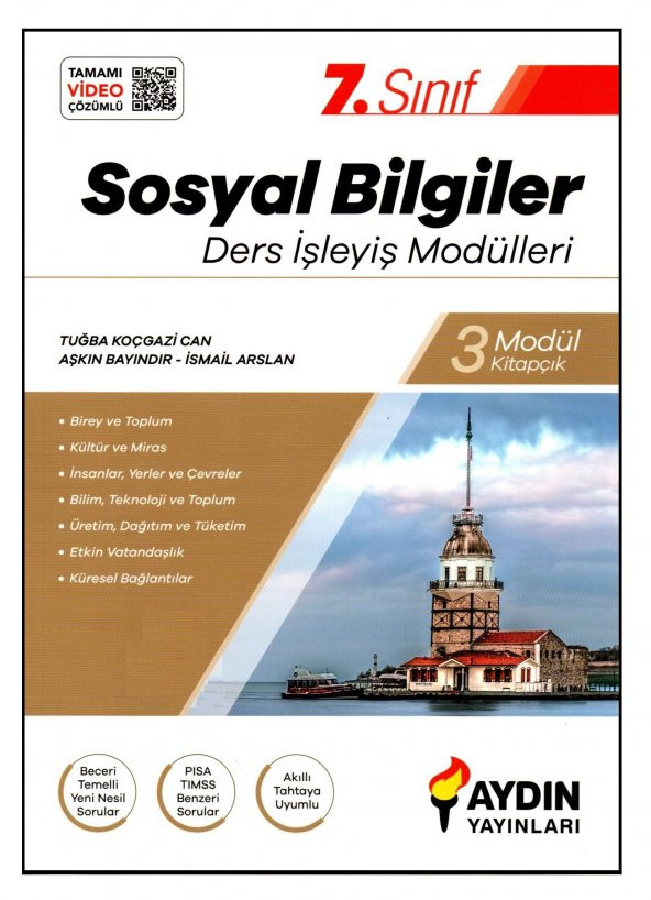 Aydın Yayınları 7. Sınıf Sosyal Bilgiler Ders İşleyiş Modülleri ürün görseli 1