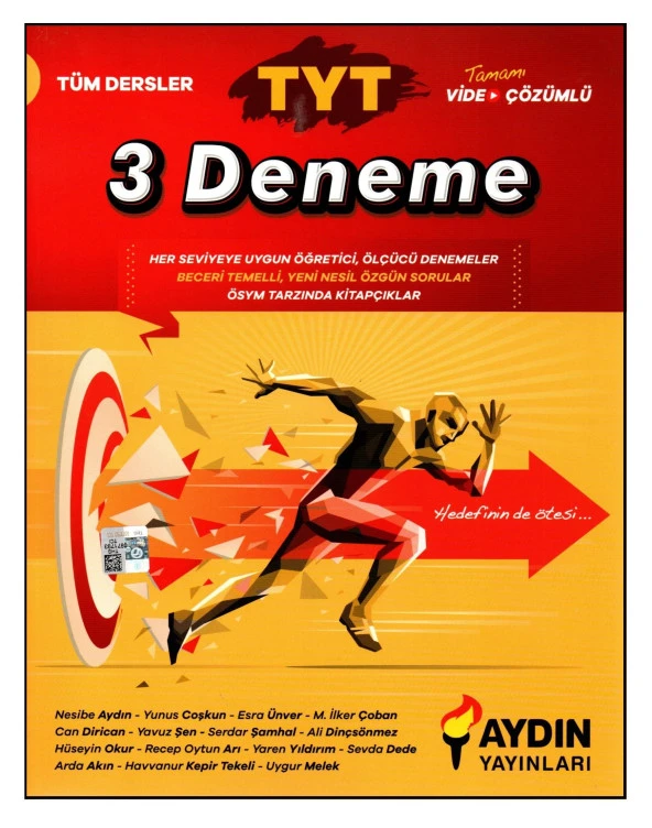 Aydın Yayınları TYT Tüm Dersler 3 Deneme ürün görseli 1