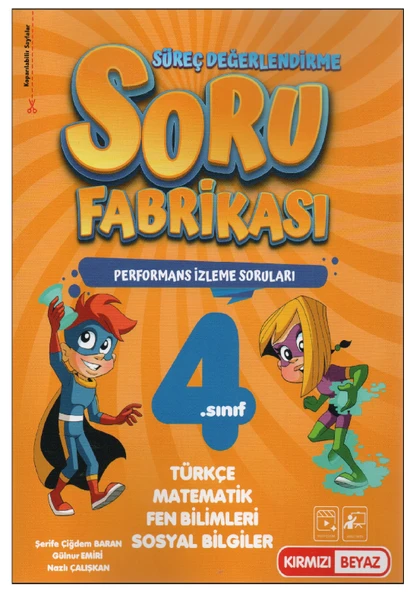 Kırmızı Beyaz 4. Sınıf Süreç Değerlendirme Soru Fabrikası ürün görseli 1