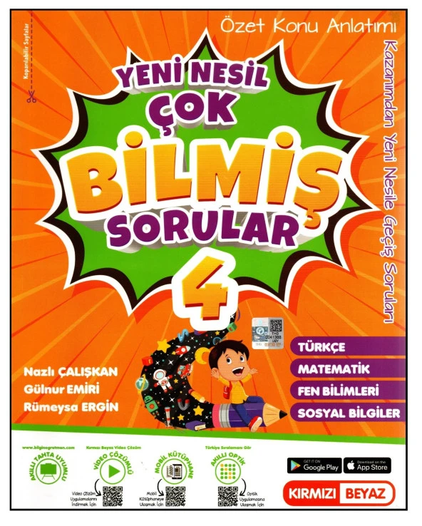 Kırmızı Beyaz 4. Sınıf Yeni Nesil Konu Özetli Çok Bilmiş Sorular Soru Bankası ürün görseli 1
