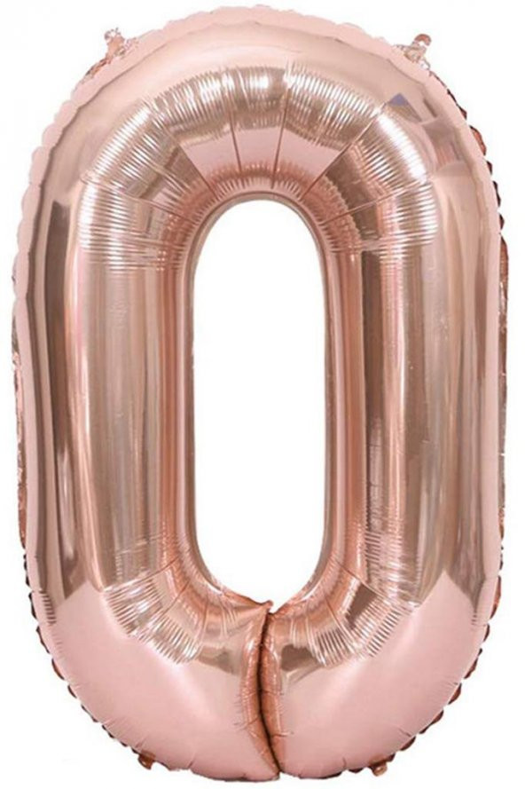 Beysüs Rakam Folyo Balon Rosegold 0 Rakam 40 İnç ürün görseli 1