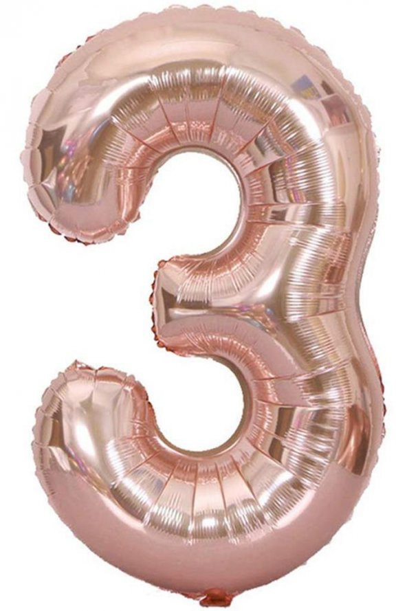Beysüs Rakam Folyo Balon Rosegold 3 Rakam 40 İnç ürün görseli 1