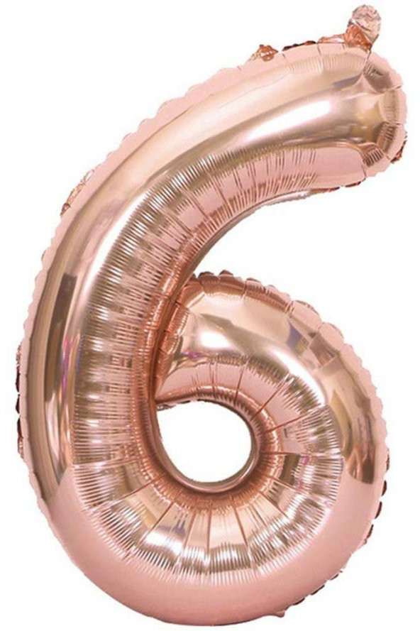 Beysüs Rakam Folyo Balon Rosegold 6 Rakam 40 İnç ürün görseli 1