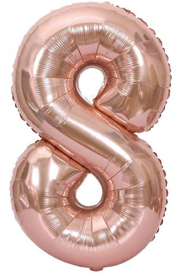 Beysüs Rakam Folyo Balon Rosegold 8 Rakam 40 İnç ürün görseli 1