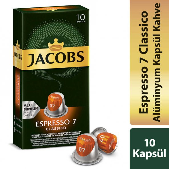 Jacobs Espresso 7 Classico Kapsül Kahve 10 Kapsül ürün görseli 1