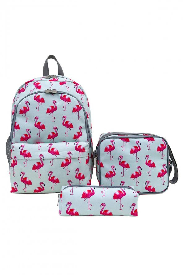 Superbag Okul Çantası 3Lü Set Flamingo ürün görseli 1