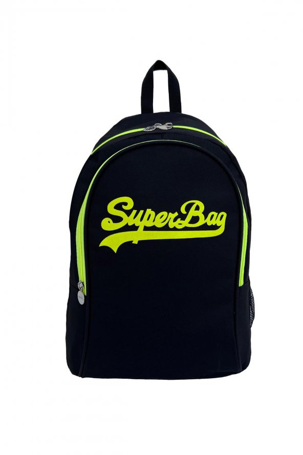 Superbag Sırt Çantası Siyah&Fosforlu Sarı ürün görseli 1