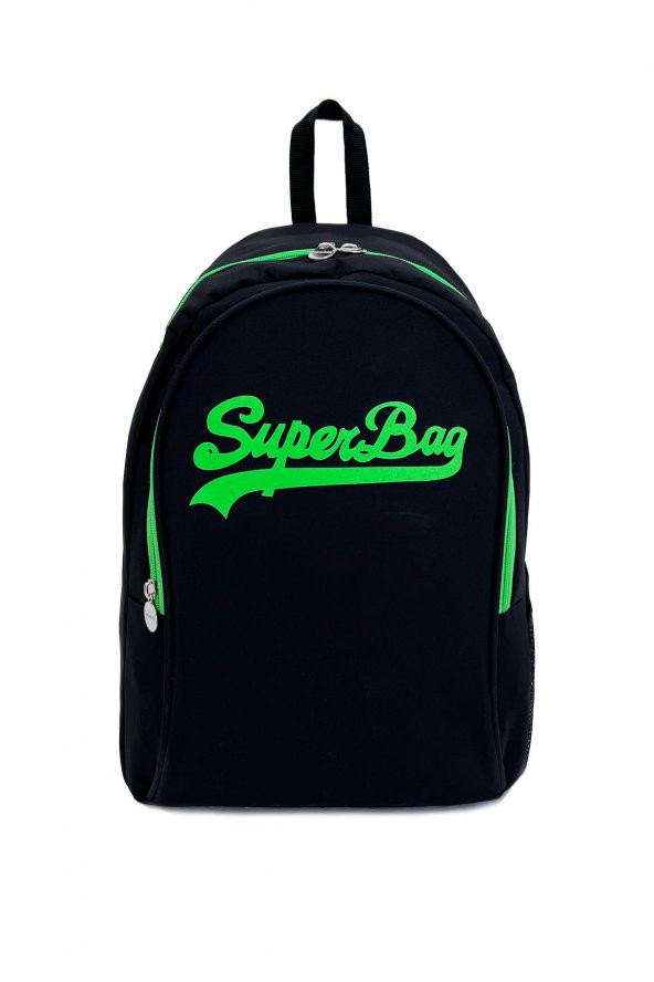 Superbag Sırt Çantası Siyah&Fosforlu Yeşil ürün görseli 1