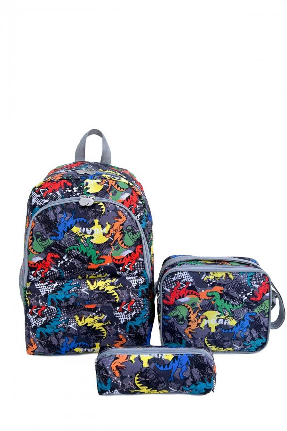 Superbag Okul Çantası 3Lü Set Dinazor ürün görseli 1
