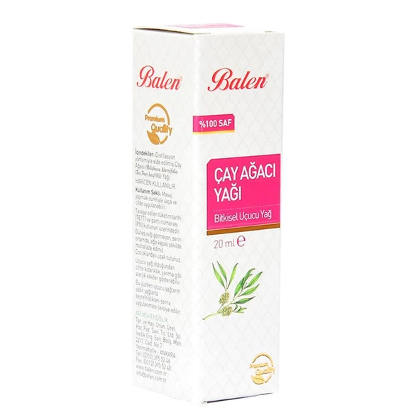 Balen Çay Ağacı Yağı 20 ML CC Saf Doğal Distilasyon Cam Şişe ürün görseli 1