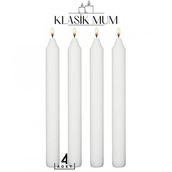 TransForMacion 4 Adet Klasik Mum Seti 714839 - Resim 2