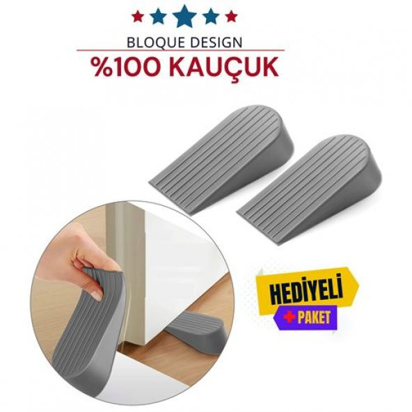 TransForMacion Bloque Gri 2 Adet Kauçuk Kapı Stopperi 716404 - Resim 2