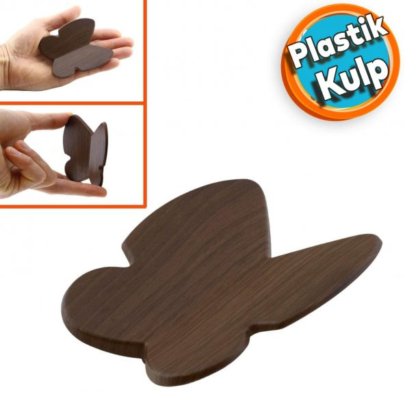 Mobilya Çekmece Dolap Kapak Kulpu KulbuÇocuk Bebek Genç Odası Plastik Koyu Ceviz Kulp 32 mm ürün görseli 1