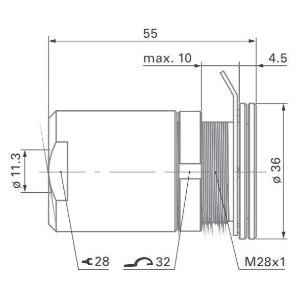 Fischer DS1051 A004-3 1.4/6.6 Konnektör - Resim 2
