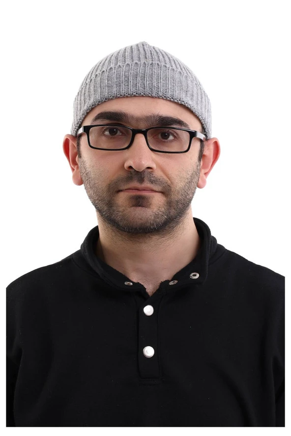 Orlon Katlamalı Takke - Gri ürün görseli 1