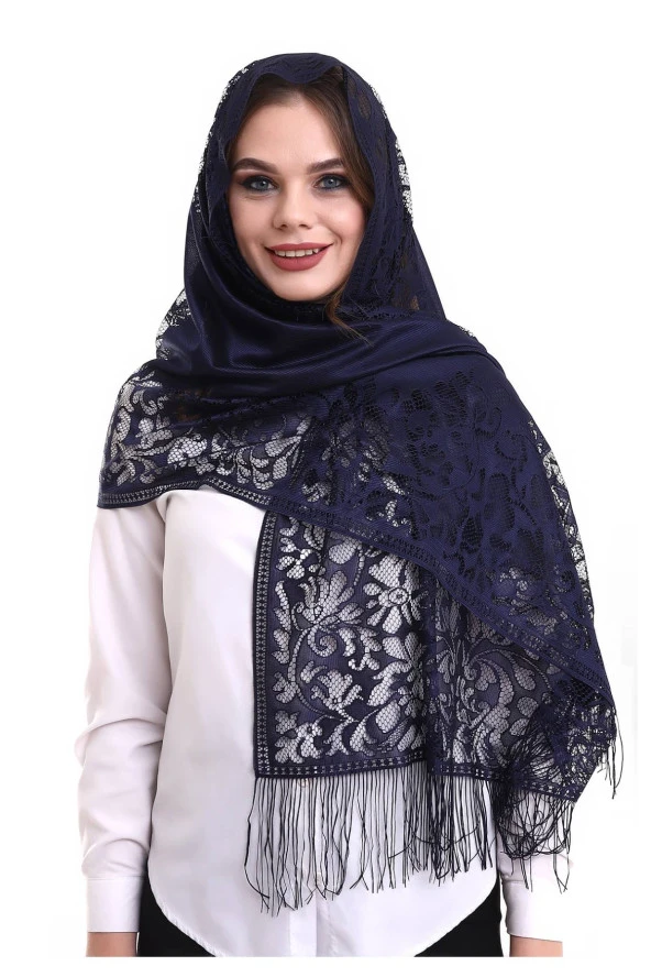 Narin Tül Şal Mor 60x160 - Resim 5