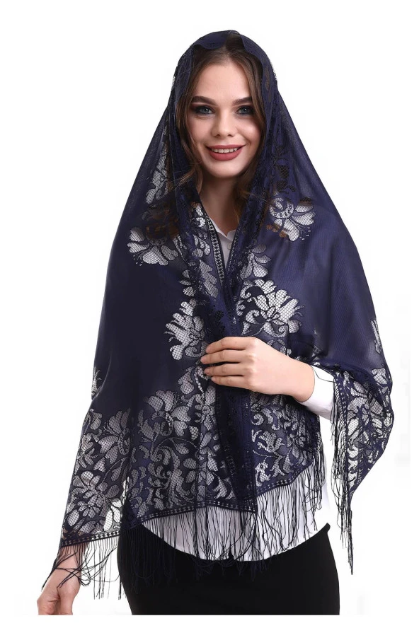 Narin Tül Şal Mor 60x160 ürün görseli 1