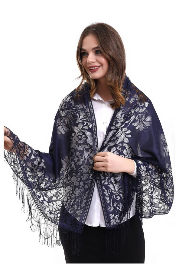 Narin Tül Şal Mor 60x160 - Resim 3