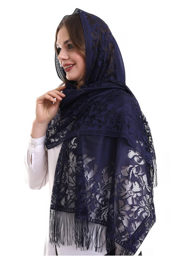 Narin Tül Şal Mor 60x160 - Resim 6