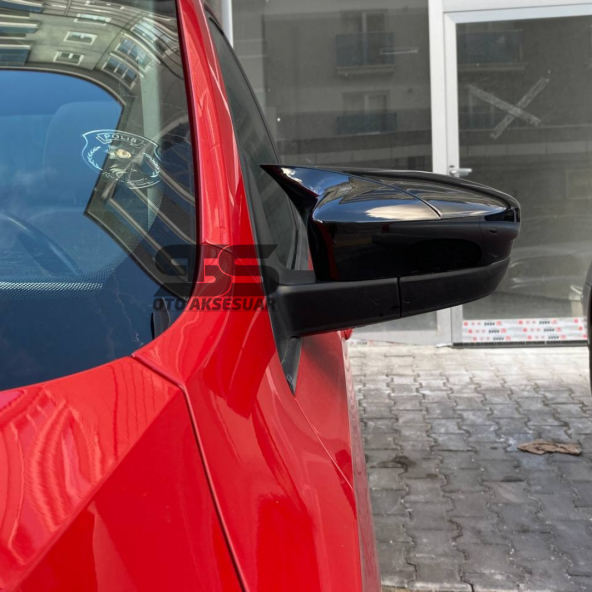 Skoda Rapid 2015-2017 Sinyalli Uyumlu Batman Yarasa Ayna Kapağı Piano Black Abs Plastik ürün görseli 1