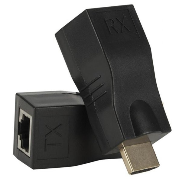 SENSEI - HD-30 CAT5E/CAT6 30MT IKILI ADAPTOR HDMI EXTENDER ürün görseli 1