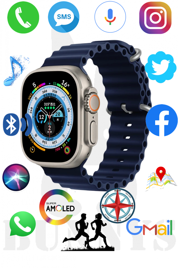 Akıllı Saat Konuşma Özellikli Watch 8 Ultra 49MM AMOLED EKRAN ürün görseli 1