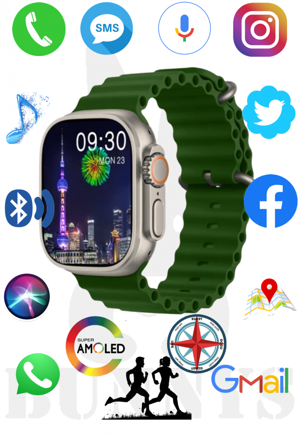 Huawei Uyumlu Akıllı Saat Konuşma Özellikli Watch 8 Ultra 49MM AMOLED EKRAN ürün görseli 1