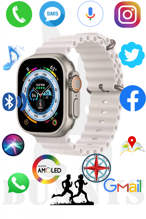Xiaomi Uyumlu Akıllı Saat Konuşma Özellikli Watch 8 Ultra 49MM AMOLED EKRAN ürün görseli 1