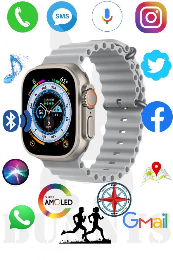 Xiaomi Uyumlu Akıllı Saat Konuşma Özellikli Watch 8 Ultra 49MM AMOLED EKRAN ürün görseli 1