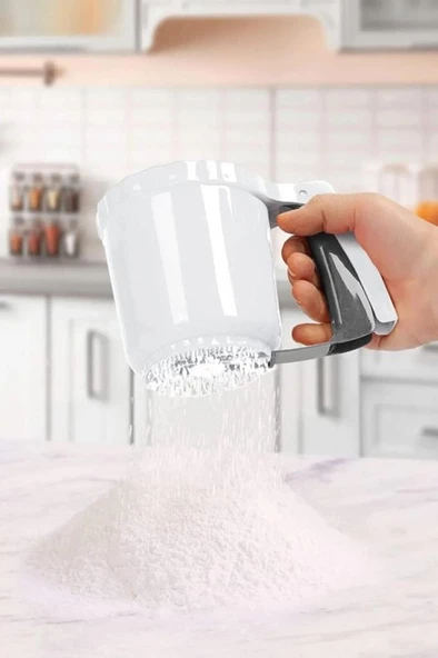 Flosoft Un Pudra Şekeri Kakao Eleği, Pratik Çok Amaçlı Hamur Kek Pasta Eleği ürün görseli 1
