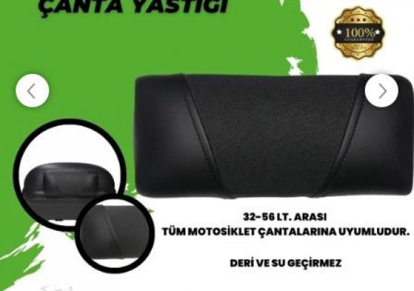 bike sky Motosiklet Çanta Sırt Dayama Siyah Deri (Universal) Ultra Konfor ürün görseli 1