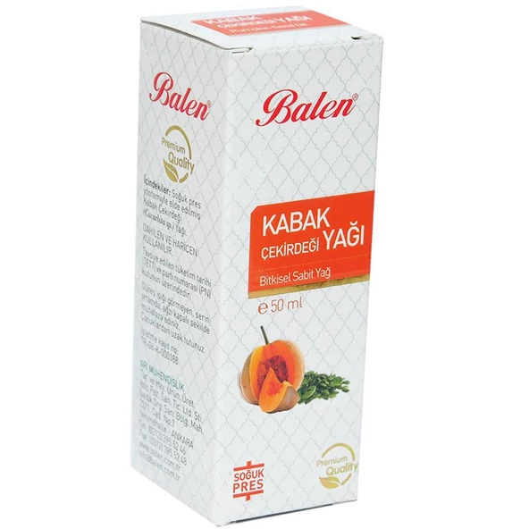 Balen Kabak Çekirdeği Yağı 50 ML Doğal Saf Distilasyon %100 ürün görseli 1