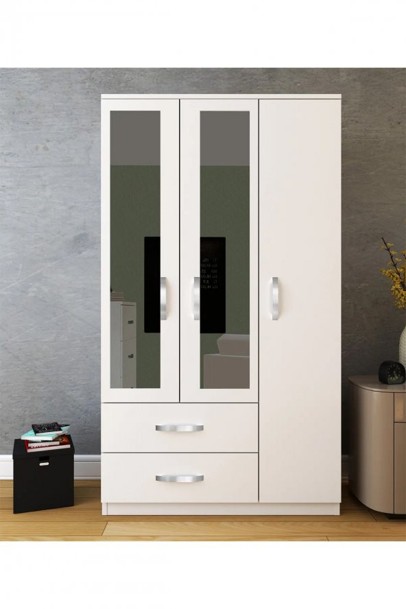 Metalia Gm 851 Home Aynalı 3 Kapı 2 Çekmeceli Gardırop ürün görseli 1