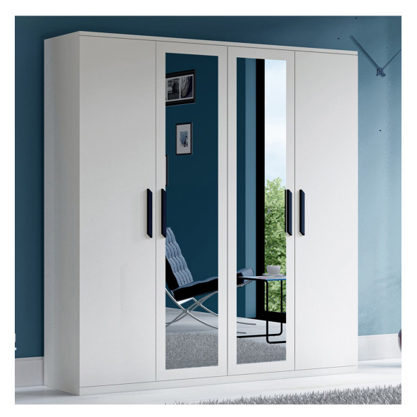 Metalia 4 Kapılı Aynalı Gardırop GM 051 ürün görseli 1