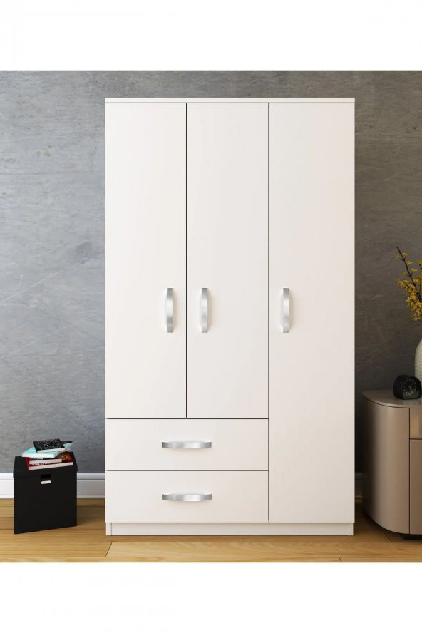 Metalia Home 3 Kapılı 2 Çekmeceli Gardrop ürün görseli 1