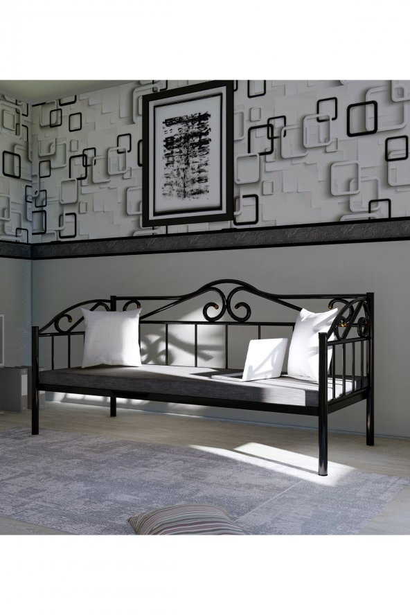 Metalia Gm401 Minderli Sedir Siyah - Resim 2