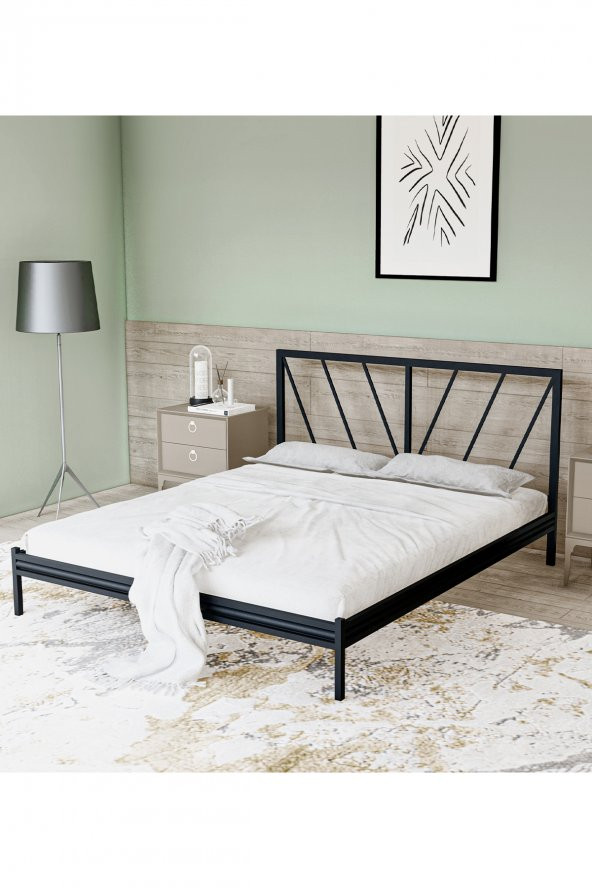 Metalia Gm 227 Gözde Duxlex Metal Karyola Siyah 150X200 ürün görseli 1