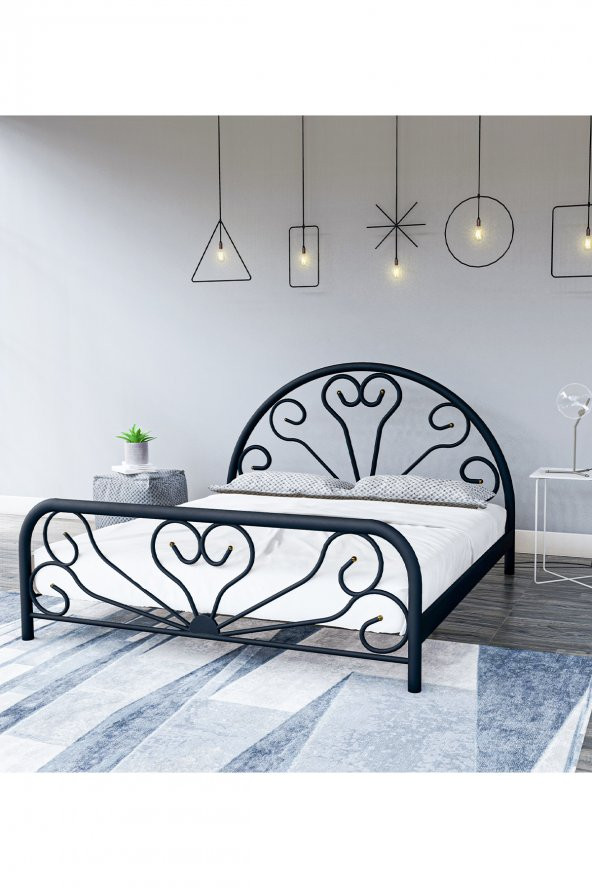 Metalia Gm 300 Baby Siyah Çift Kişilik Metal Karyola 160X200 ürün görseli 1