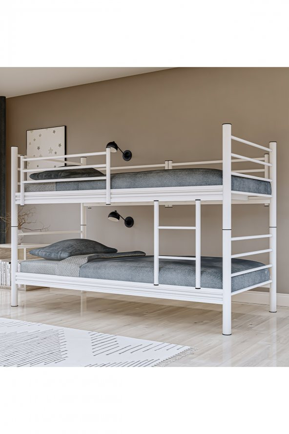 Metalia Gm 129 Level Ayrılabilir Çiftli Ranza Beyaz 90X190 ürün görseli 1