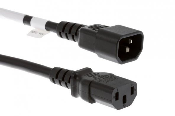 3x0.75 mm C13 - C14 Power Uzatma Kablosu 3 Metre ürün görseli 1