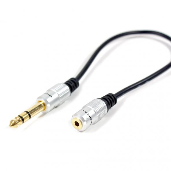 6.3 mm Erkek to 3.5 mm Dişi Kaliteli Stereo Çevirici Kablo ürün görseli 1