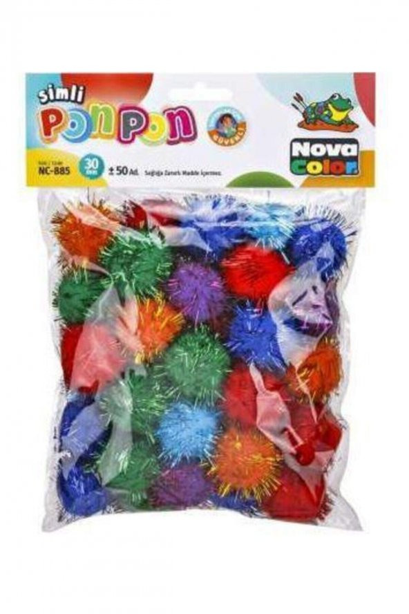 Nova Color Nc-885 30 Mm Simli Ponpon ürün görseli 1