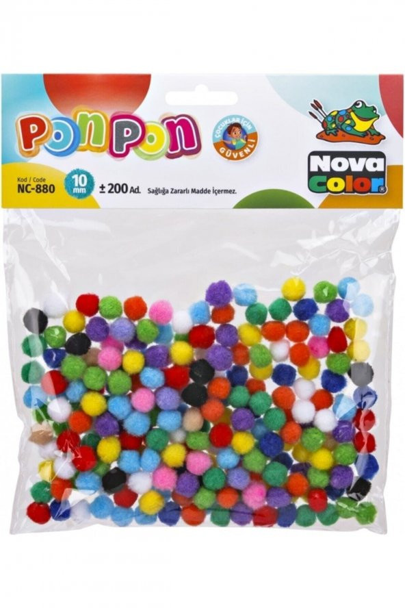 Nova Color Ponpon 10 Mm. 200 Adet Nc-880 ürün görseli 1