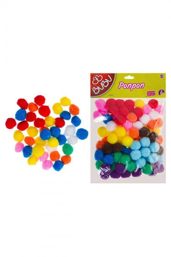 Bubu Ponpon 2 Cm 100`lü Karma ürün görseli 1