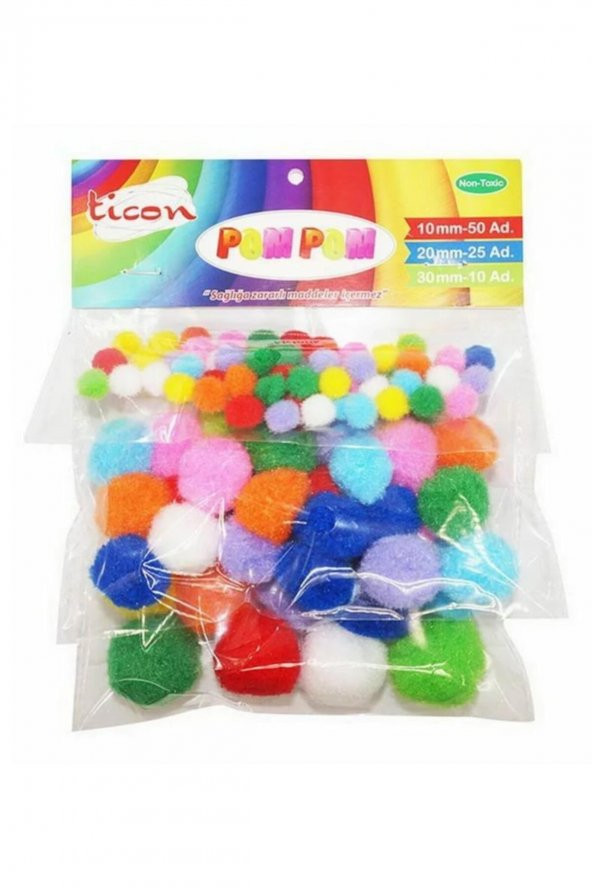 Ticon Ponpon (pom Pom) Karışık Paket 284088 ürün görseli 1
