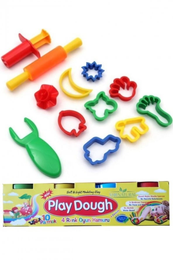 Play Dough Mahi 4 Renk Oyun Hamuru 160 Gr + Colorbank Mutfak Oyun Hamuru ürün görseli 1