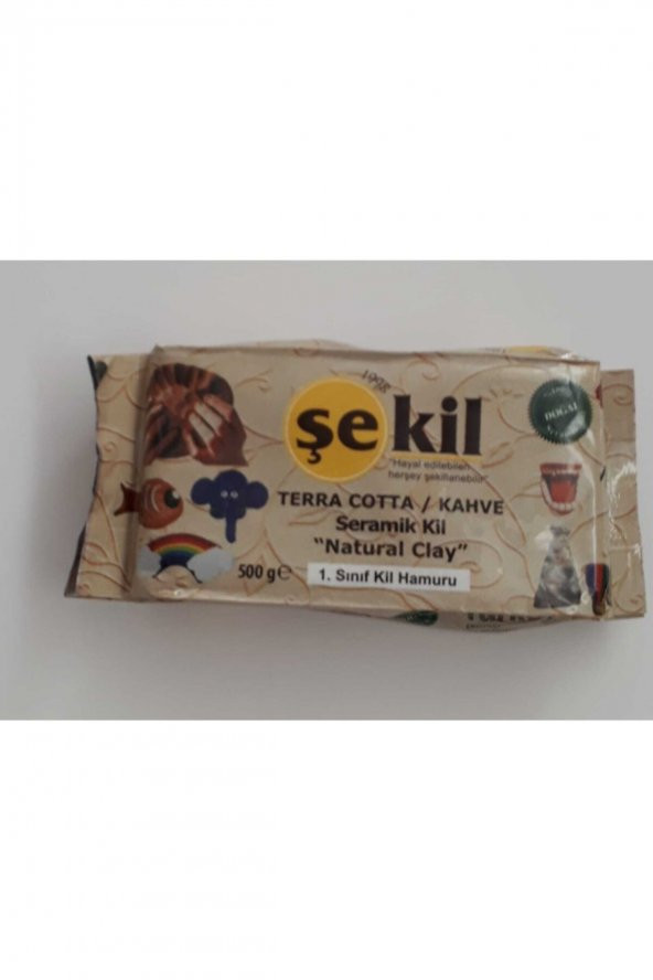 Şekil Seramik Kil Hamuru Kahve 500 Gr 1 Ad ( Kırtasiye ) ürün görseli 1